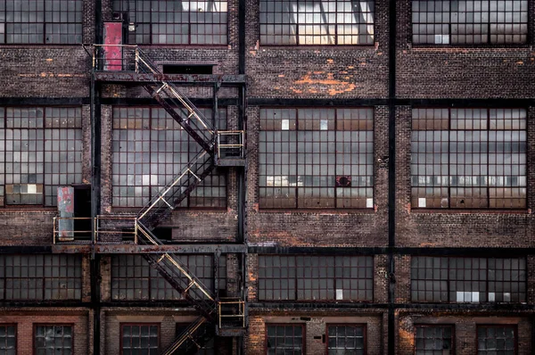 Fire Escape Old Brick Building Urban Landscape — Stock Photo, Image