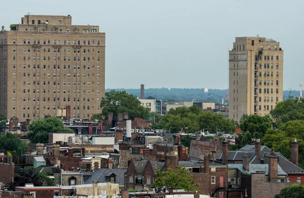 Hög Vinkel Utsikt Över Bostadsområdet Distriktet Philadelphia — Stockfoto