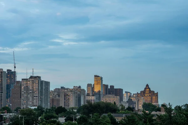 View Philadelphia City Skyline Evening Sun — Stock Photo, Image