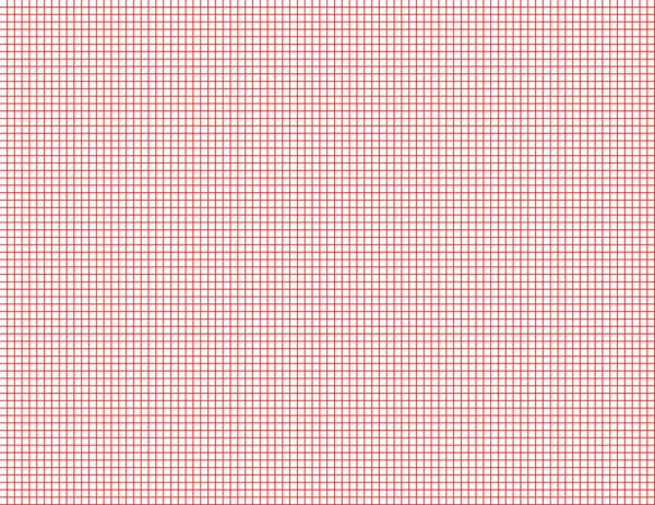 Uma Folha Papel Gráfico Alinhado Vermelho — Fotografia de Stock