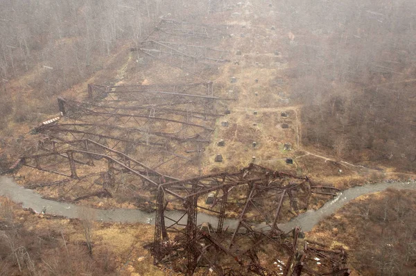 Travi contorte del ponte di Kinzua — Foto Stock