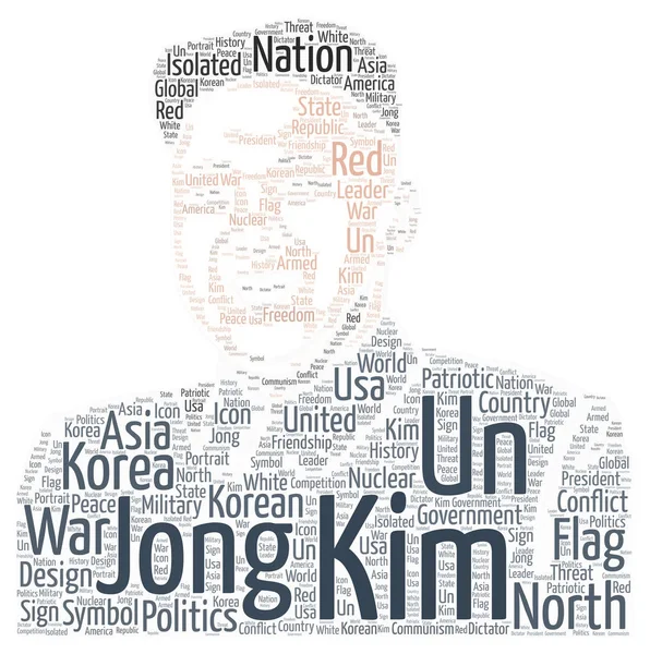 Kim Jong Un palabra nube — Foto de Stock