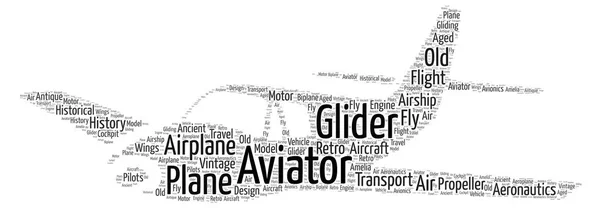 Deporte avión palabra nube — Foto de Stock