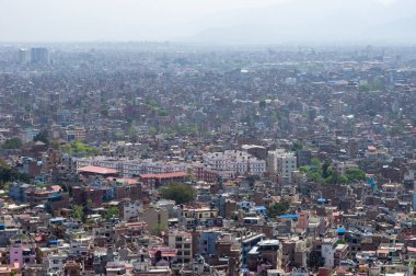 Katmandu Nepal üzerinde smog