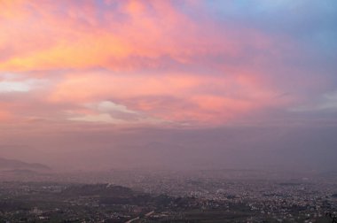 Katmandu üzerinden günbatımı