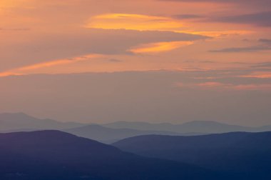 Appalachian Dağları üzerinde gün batımı