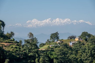 Himalaya Dağları 'nda bir kasaba