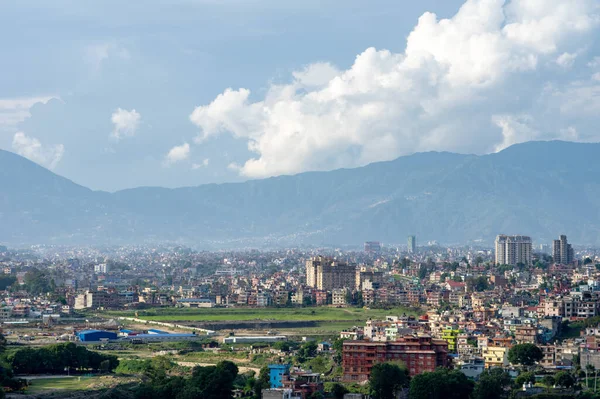 Beleza Das Nuvens Das Montanhas Acima Cidade Kathmandu Nepal — Fotografia de Stock