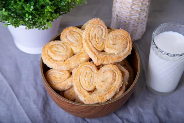 Biscoito Caseiro Queijo Cottage Cobertura Açúcar Foco Seletivo Close — Fotografia de Stock