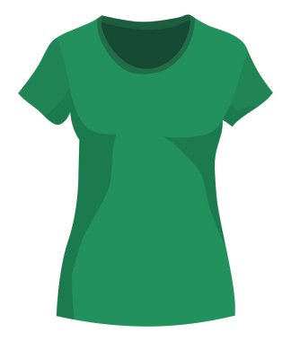 Kalın yeşil tişört modeli pazarlama kampanyaları, mağaza listeleri ve marka görselleri için mükemmel..