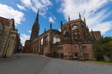 Coventry İngiltere'de Coventry Katedrali kilise kalıntıları