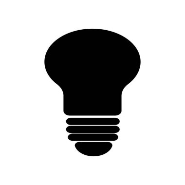 Basit bir vektör sanat illüstrasyon tasarımında fikirleri ve yeniliği sembolize eden soyut eşsiz ampul ikonu çizimi