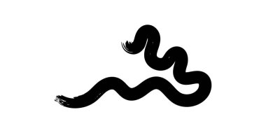 Minimum vektör boyası fırça darbeleri sanat çizimi tasarımı