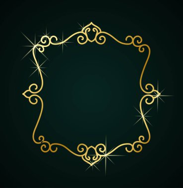 Zarif altın çerçeve arkaplanı 