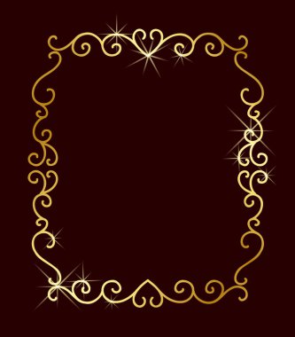 Zarif altın çerçeve çizgisi arka plan tasarımı