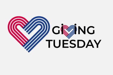 Salı günü Yardımseverlik Sancak Vektörü, Bağış ve Bağış toplama Kampanyası Tasarımı Veriliyor