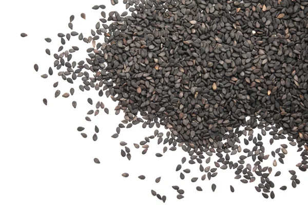 Sesame Seed Black Isolated White — Stock Photo, Image