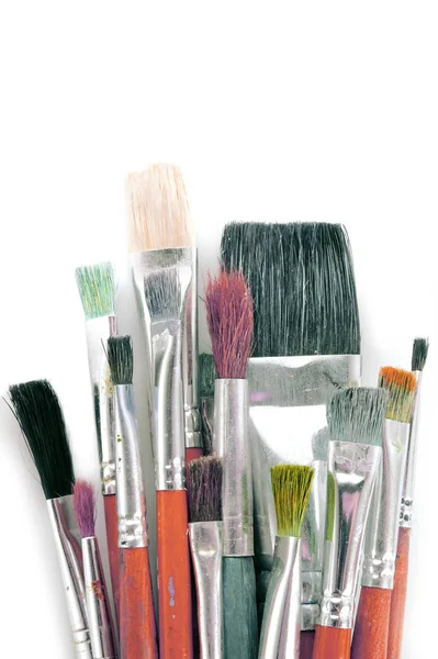 beyaz izole kullanılan Boya fırçaları