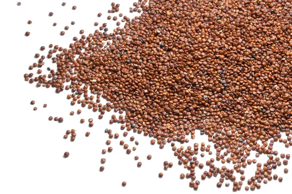 Quinoa Mucchio Rosso Isolato Bianco — Foto Stock