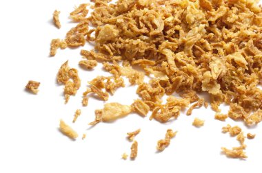 Kızarmış kurutulmuş soğan Beyaz izole