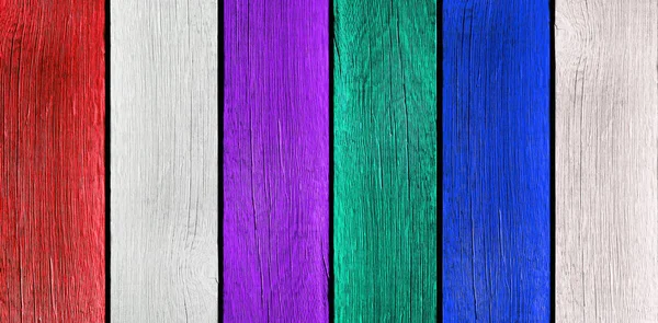 Background Texture Colored Painted Boards Panorama — Stock Photo, Image