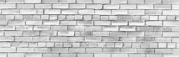 白い空のレンガの古い壁 パノラマ バナー — ストック写真