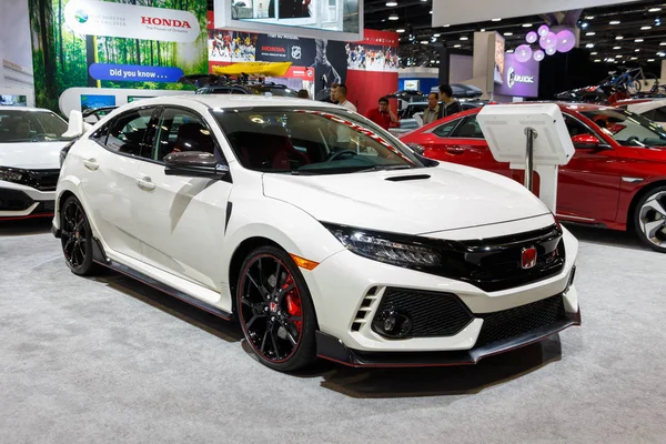 Vancouver, Kanada - Mart 2019: Honda Civic Type-2019 Vancouver Otomobil Fuarı'nda alınan R,