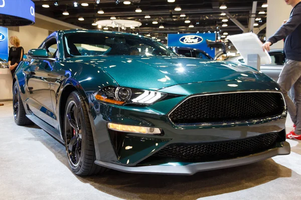 Vancouver, Kanada - 2019 március: Ford Mustang Bullitt hozott 2019 Vancouver Auto Show — Stock Fotó