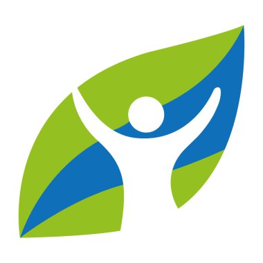 Soyut İnsan Logosu Tasarımı Şablonu modern yaprak insan ikonu vektör tasarımı