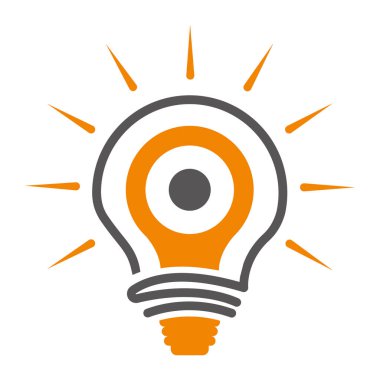 Yenilik ve Başlangıç Vektörü Markası için Yaratıcı Fikir Ampul Simgesi Tasarımı