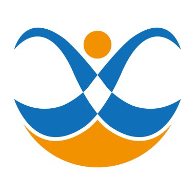 Modern Fitness ve Koçluk İçin Soyut Sağlık Halkı Logosu Vektör Tasarımı