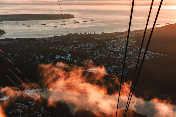 Photo of Vancouver view from Grouse Mountain in North Vancouver, BC, Canada