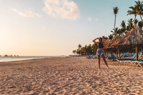 Foto Menina Bavaro Praias Punta Cana República Dominicana — Fotografia de Stock