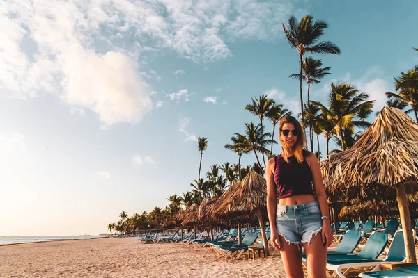 Foto Chica Las Playas Bavaro Punta Cana República Dominicana — Foto de Stock