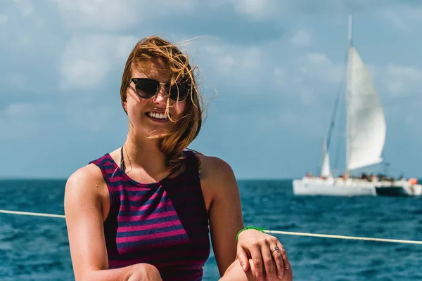 Photo of Girl in a boat near Saona Island, Dominican Republic