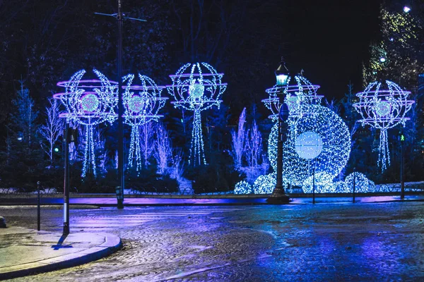 Noel Süslemeleri Paris Fransa — Stok fotoğraf