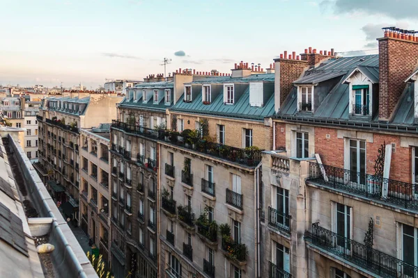 Вікна Паризьких Домів Парижі Франція — стокове фото