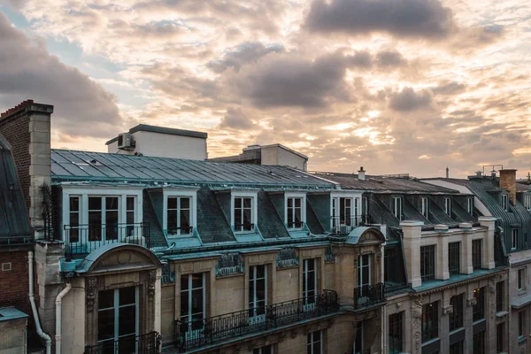 Вікна Паризьких Домів Парижі Франція — стокове фото