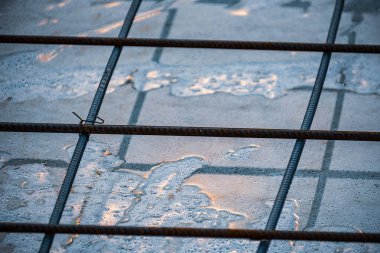 Bir İnşaat Alanına Beton Dökme Süreci Fotoğrafı