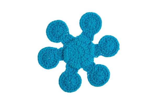 Handmade Napkin Crocheted Colorful Threads — Stock Photo, Image