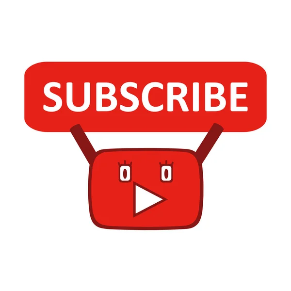 Komik Youtube karikatür için youtube kanalı, izleyiciler hatırlatmak.