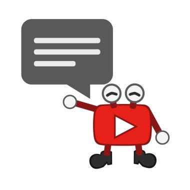 Komik Youtube karikatür için youtube kanalı, izleyiciler hatırlatmak.