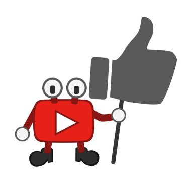 Komik Youtube karikatür için youtube kanalı, izleyiciler hatırlatmak.