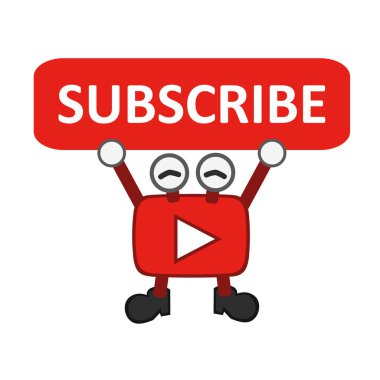Komik Youtube karikatür için youtube kanalı, izleyiciler hatırlatmak.