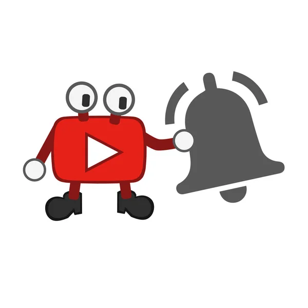 Funny Youtube Cartoon Youtube Channel Remind Your Viewers — Stock Vector