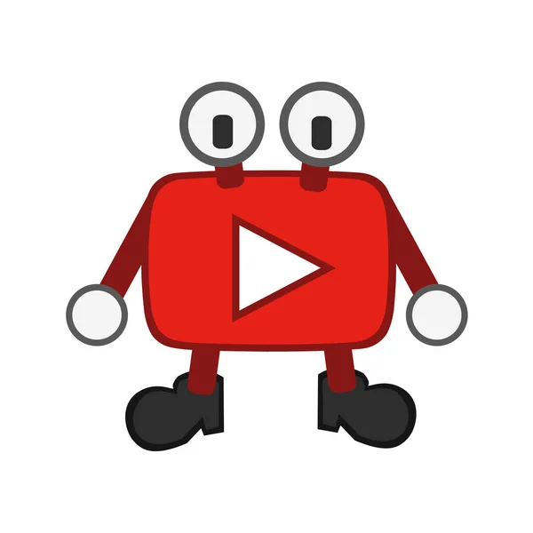 Funny Youtube Cartoon Youtube Channel Przypomnieć Widzom — Wektor stockowy