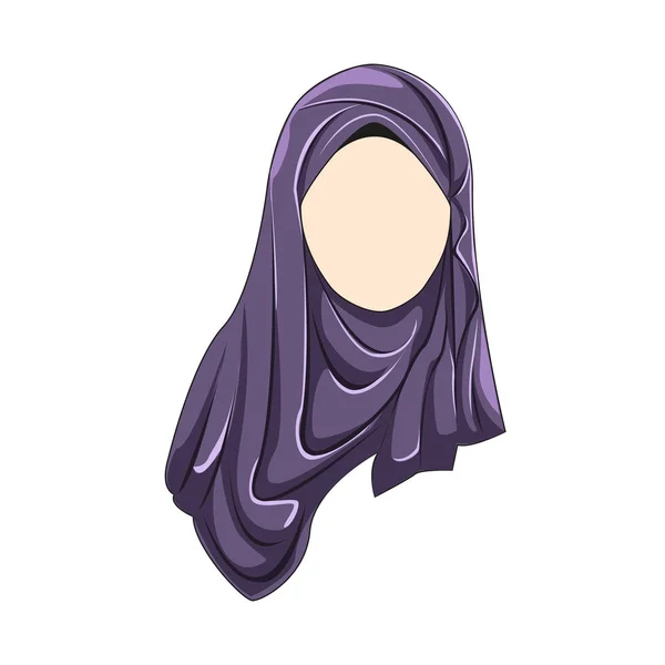 Hijab Muslimah Vector Moda Hijab —  Vetores de Stock