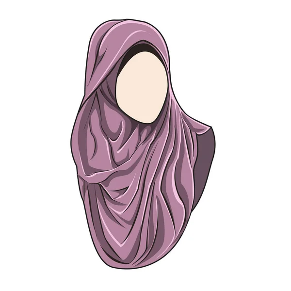 Hijab Muslimah Vector Moda Hijab —  Vetores de Stock