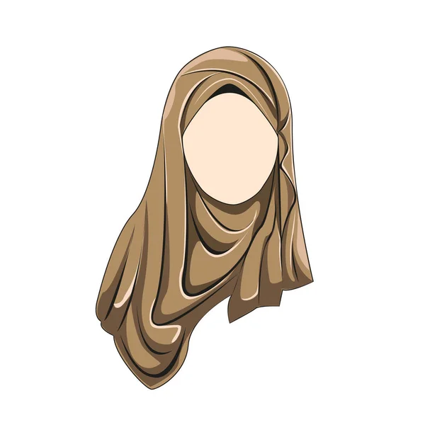 Hijab Muslim Vektor Hijab Fashion - Stok Vektor
