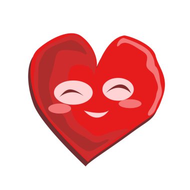 Kırmızı kalp simgesi, aşk simgesi Sevgililer günü kalp aşk emoji simgesi nesne sembol Art Design - vektör için